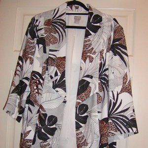 Chico's Drape Print Blazer. Size 3 (14-16 US). New with Tags